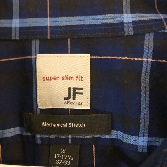 JF J.Ferrar shirt XL‎ super slim fit 100% cotton Mechanical Stretch long sleeve - Picture 4 of 7